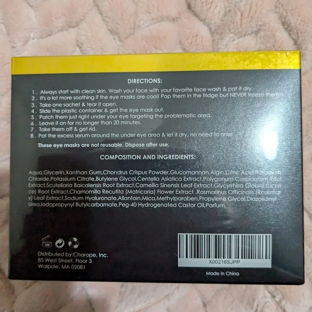 Dermora 24k Gold Under Eye Masks NIP